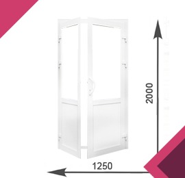 Входная дверь штульповая 60 система 1250x2000